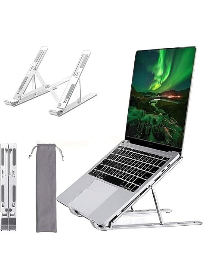 Desktop laptop stand, foldable portable laptop stand made of ABS + silicone, notebook stand with good ventilation for MacBook Pro Air, Lenovo, Dell, HP, laptops and tablets - Image 3